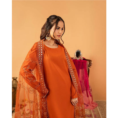 SHAFNUFAB Women's Georgette Ethnic Wear for WomenSemi StitchedSalwarSuit  SF251211