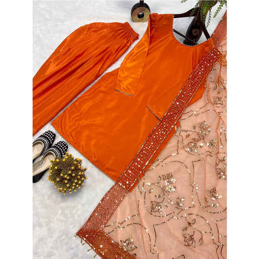 SHAFNUFAB Women's Georgette Ethnic Wear for WomenSemi StitchedSalwarSuit  SF251211