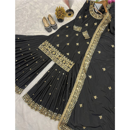 SHAFNUFAB Women's Georgette Ethnic Wear for WomenSemi StitchedSalwarSuit  SF251219