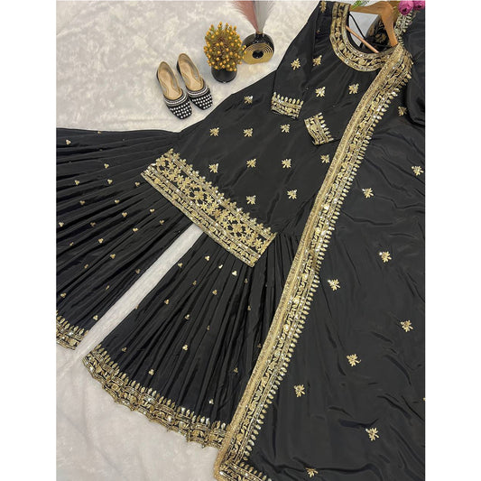 SHAFNUFAB Women's Georgette Ethnic Wear for WomenSemi StitchedSalwarSuit  SF251219