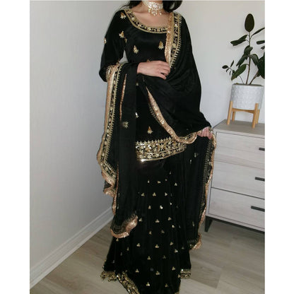 SHAFNUFAB Women's Georgette Ethnic Wear for WomenSemi StitchedSalwarSuit  SF251219
