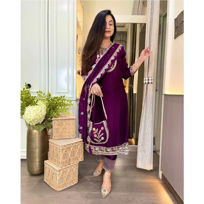 SHAFNUFAB Women's Georgette Ethnic Wear for WomenSemi StitchedSalwarSuit  SF251222