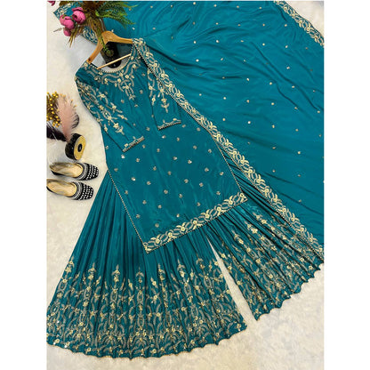 SHAFNUFAB Women's Georgette Ethnic Wear for WomenSemi StitchedSalwarSuit  SF251224