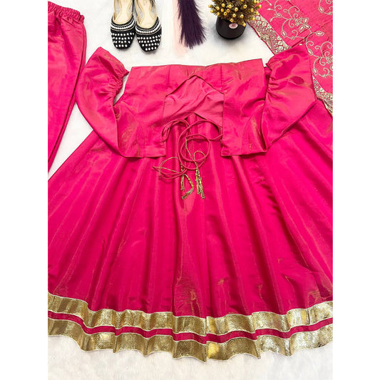 SHAFNUFAB Women's Georgette Ethnic Wear for WomenSemi StitchedSalwarSuit  SF251225