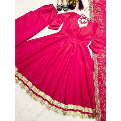 SHAFNUFAB Women's Georgette Ethnic Wear for WomenSemi StitchedSalwarSuit  SF251225