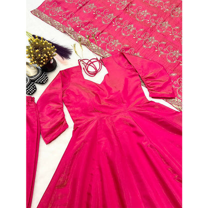 SHAFNUFAB Women's Georgette Ethnic Wear for WomenSemi StitchedSalwarSuit  SF251225