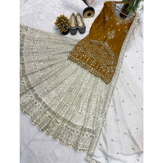 SHAFNUFAB Women's Georgette Ethnic Wear for WomenSemi StitchedSalwarSuit  SF251226