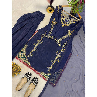 SHAFNUFAB Women's Georgette Ethnic Wear for WomenSemi StitchedSalwarSuit  SF251227