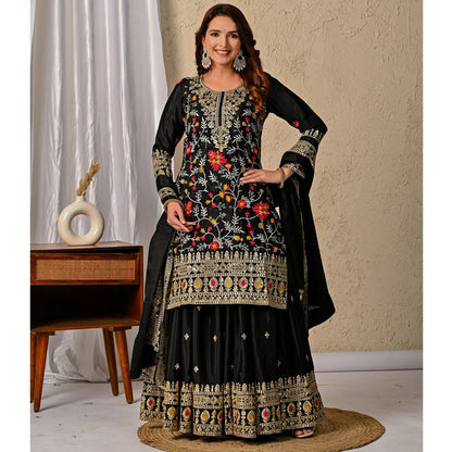 SHAFNUFAB Women's Georgette Ethnic Wear for WomenSemi StitchedSalwarSuit  SF251228
