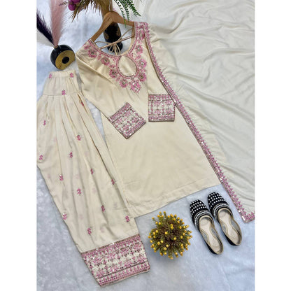 SHAFNUFAB Women's Georgette Ethnic Wear for WomenSemi StitchedSalwarSuit  SF251230