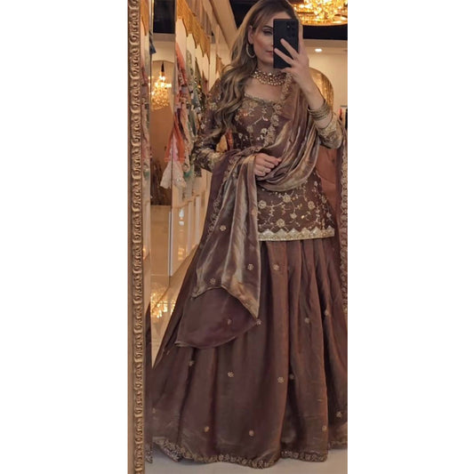 SHAFNUFAB Women's Georgette Ethnic Wear for WomenSemi StitchedSalwarSuit  SF251231