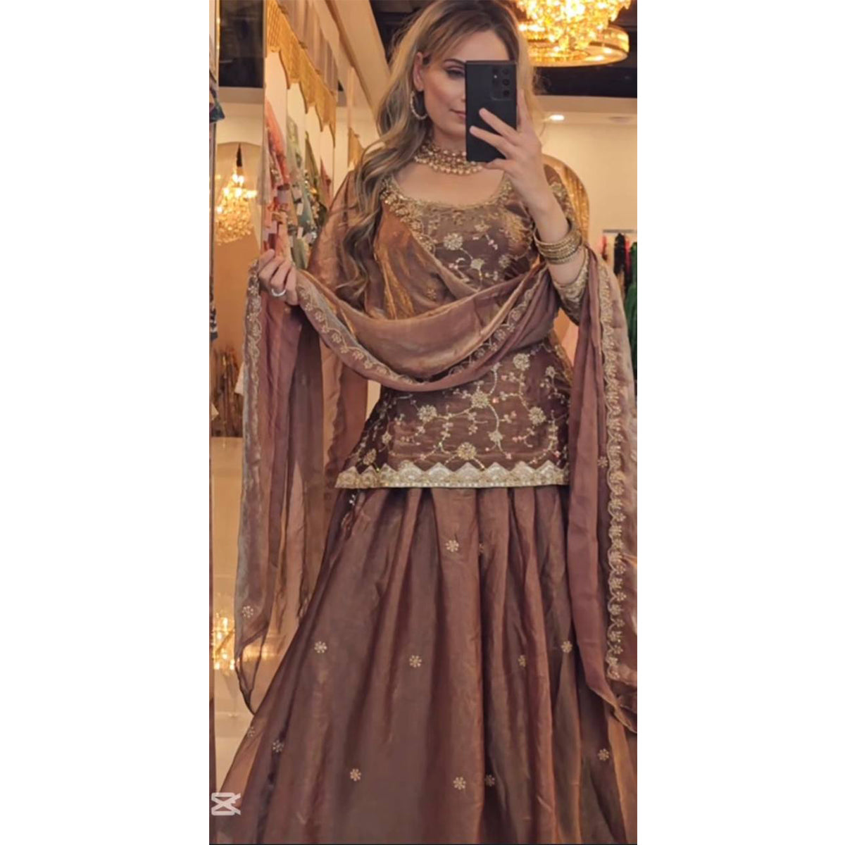 SHAFNUFAB Women's Georgette Ethnic Wear for WomenSemi StitchedSalwarSuit  SF251231