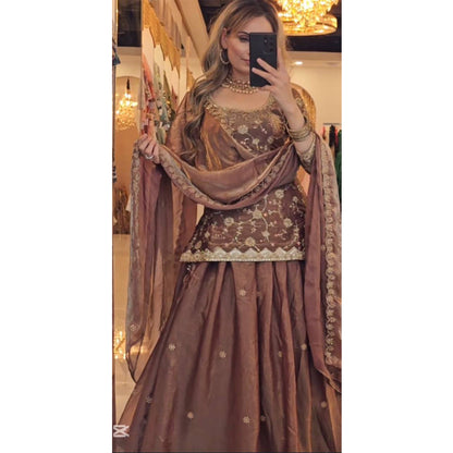 SHAFNUFAB Women's Georgette Ethnic Wear for WomenSemi StitchedSalwarSuit  SF251231