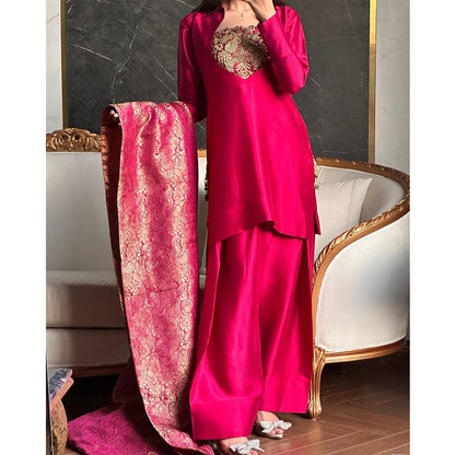 SHAFNUFAB Women's Georgette Ethnic Wear for WomenSemi StitchedSalwarSuit  SF251234