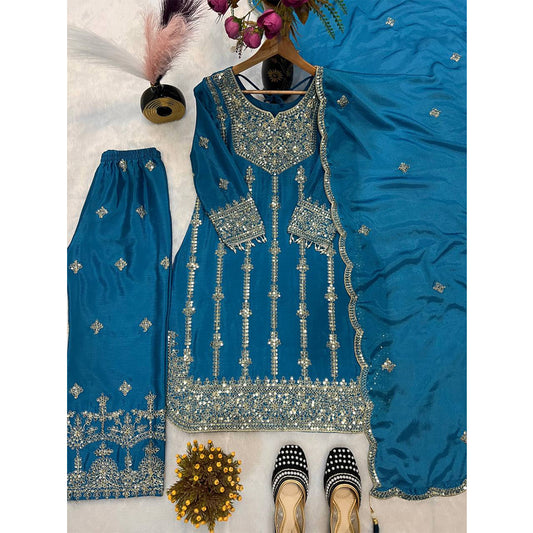 SHAFNUFAB Women's Georgette Ethnic Wear for WomenSemi StitchedSalwarSuit  SF251236