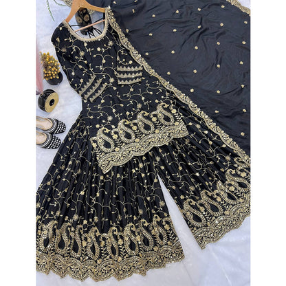 SHAFNUFAB Women's Georgette Ethnic Wear for WomenSemi StitchedSalwarSuit  SF251241