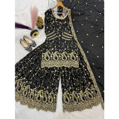 SHAFNUFAB Women's Georgette Ethnic Wear for WomenSemi StitchedSalwarSuit  SF251241