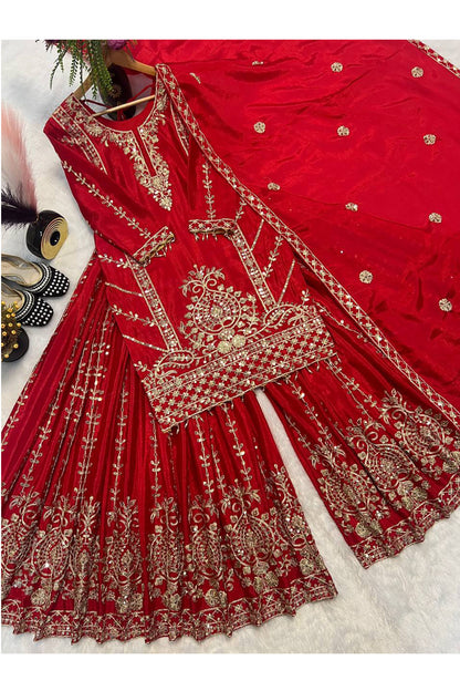SHAFNUFAB Women's Georgette Ethnic Wear for WomenSemi StitchedSalwarSuit  SF251242