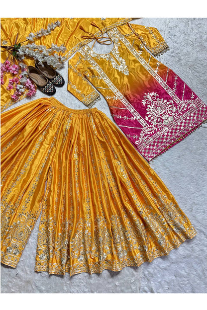 SHAFNUFAB Women's Georgette Ethnic Wear for WomenSemi StitchedSalwarSuit  SF251243