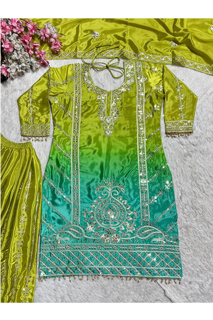 SHAFNUFAB Women's Georgette Ethnic Wear for WomenSemi StitchedSalwarSuit  SF251244