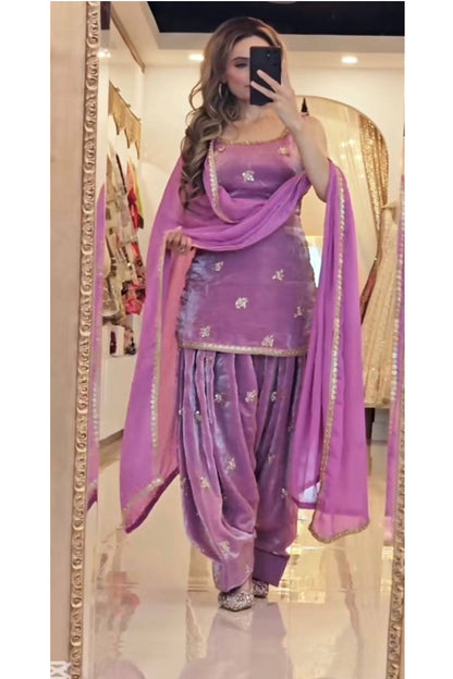 SHAFNUFAB Women's Georgette Ethnic Wear for WomenSemi StitchedSalwarSuit  SF251252