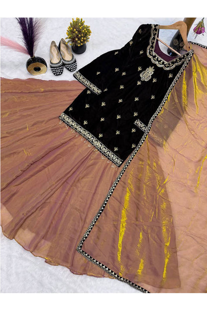 SHAFNUFAB Women's Georgette Ethnic Wear for WomenSemi StitchedSalwarSuit  SF251257