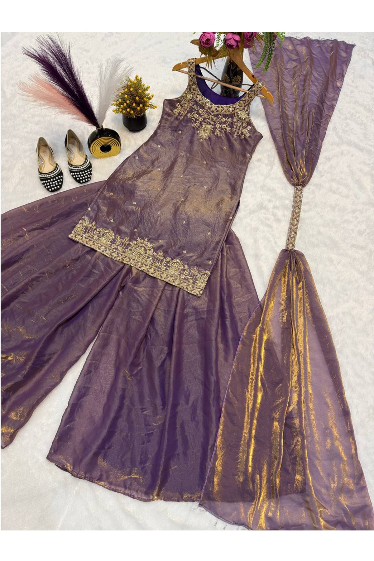 SHAFNUFAB Women's Georgette Ethnic Wear for WomenSemi StitchedSalwarSuit  SF251263