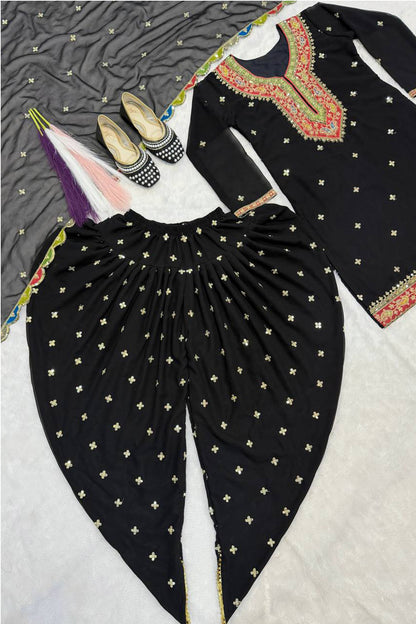 SHAFNUFAB Women's Georgette Ethnic Wear for WomenSemi StitchedSalwarSuit  SF251288