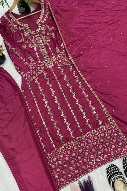 SHAFNUFAB Women's Georgette Ethnic Wear for WomenSemi StitchedSalwarSuit  SF251296