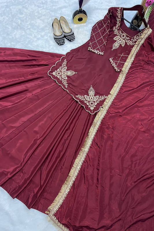 SHAFNUFAB Women's Georgette Ethnic Wear for WomenSemi StitchedSalwarSuit  SF251300