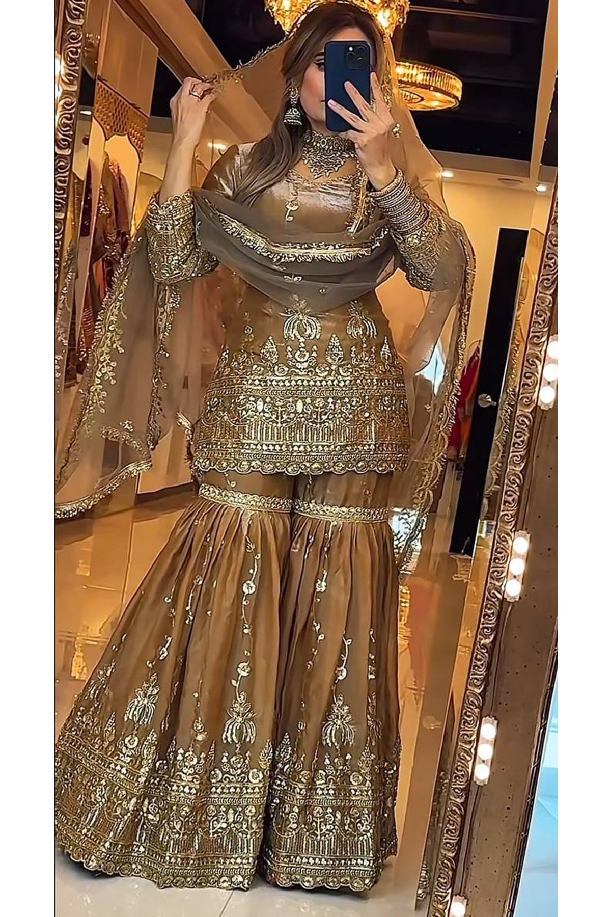 SHAFNUFAB Women's Georgette Ethnic Wear for WomenSemi StitchedSalwarSuit  SF251301