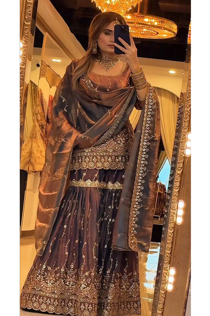 SHAFNUFAB Women's Georgette Ethnic Wear for WomenSemi StitchedSalwarSuit  SF251302
