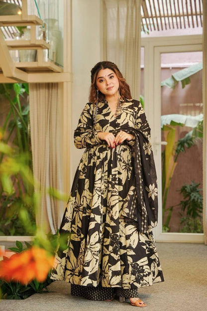 SHAFNUFAB Women's Georgette Ethnic Wear for WomenSemi StitchedSalwarSuit  SF251309