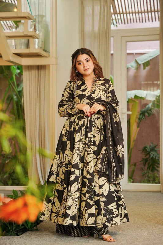 SHAFNUFAB Women's Georgette Ethnic Wear for WomenSemi StitchedSalwarSuit  SF251309