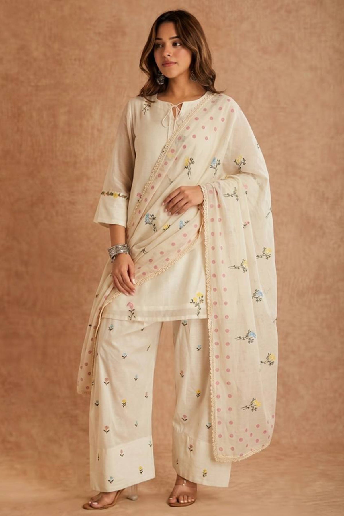 SHAFNUFAB Women's Georgette Ethnic Wear for WomenSemi StitchedSalwarSuit  SF251311