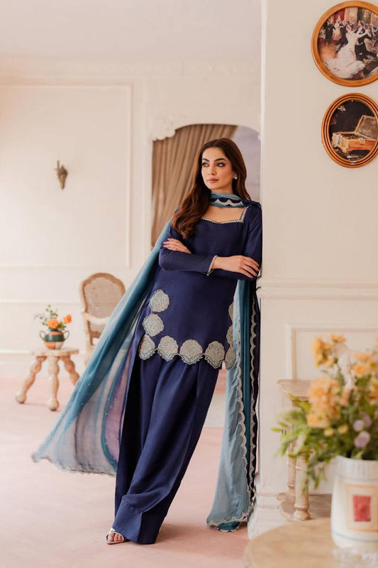 SHAFNUFAB Women's Georgette Ethnic Wear for WomenSemi StitchedSalwarSuit  SF251317