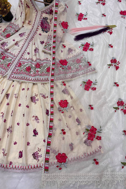 SHAFNUFAB Women's Georgette Ethnic Wear for WomenSemi StitchedSalwarSuit  SF251325