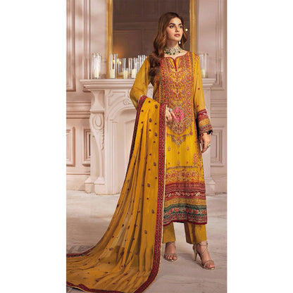 SHAFNUFAB Women's Georgette Ethnic Wear for WomenSemi StitchedSalwarSuit  SF27111