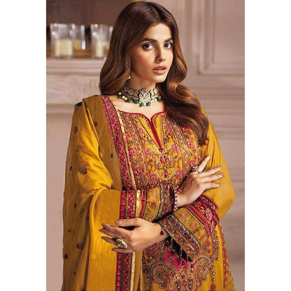 SHAFNUFAB Women's Georgette Ethnic Wear for WomenSemi StitchedSalwarSuit  SF27111