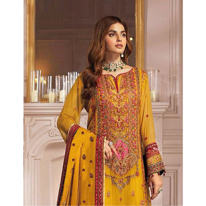 SHAFNUFAB Women's Georgette Ethnic Wear for WomenSemi StitchedSalwarSuit  SF27111