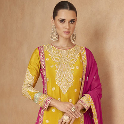SHAFNUFAB Women's Georgette Ethnic Wear for WomenSemi StitchedSalwarSuit    SF271134