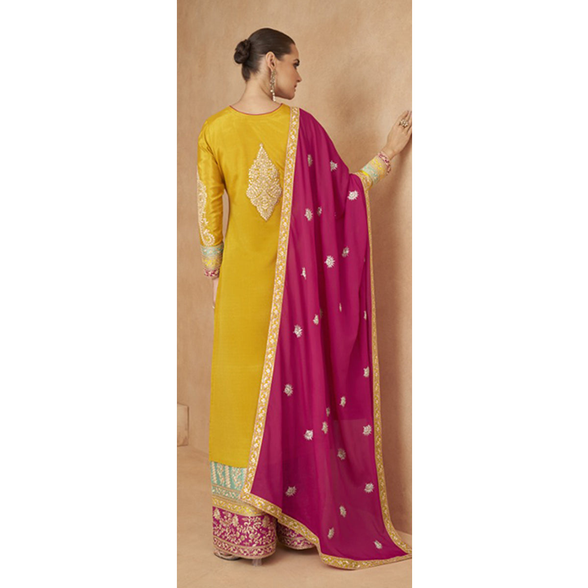 SHAFNUFAB Women's Georgette Ethnic Wear for WomenSemi StitchedSalwarSuit    SF271134