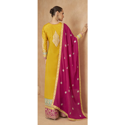 SHAFNUFAB Women's Georgette Ethnic Wear for WomenSemi StitchedSalwarSuit    SF271134