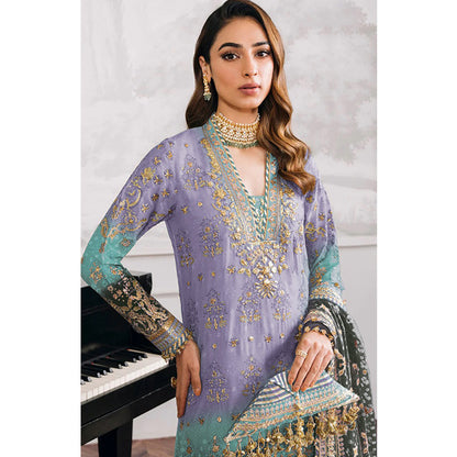 SHAFNUFAB Women's Georgette Ethnic Wear for WomenSemi StitchedSalwarSuit    SF271142