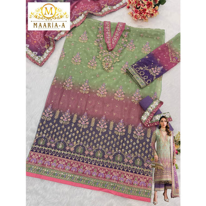 SHAFNUFAB Women's Georgette Ethnic Wear for WomenSemi StitchedSalwarSuit    SF271143