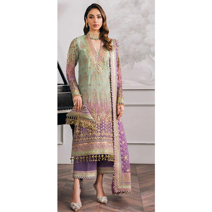 SHAFNUFAB Women's Georgette Ethnic Wear for WomenSemi StitchedSalwarSuit    SF271143