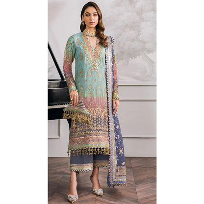 SHAFNUFAB Women's Georgette Ethnic Wear for WomenSemi StitchedSalwarSuit    SF271144