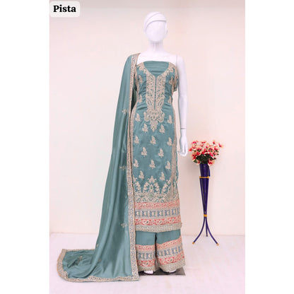 SHAFNUFAB Women's Georgette Ethnic Wear for WomenSemi StitchedSalwarSuit    SF271147