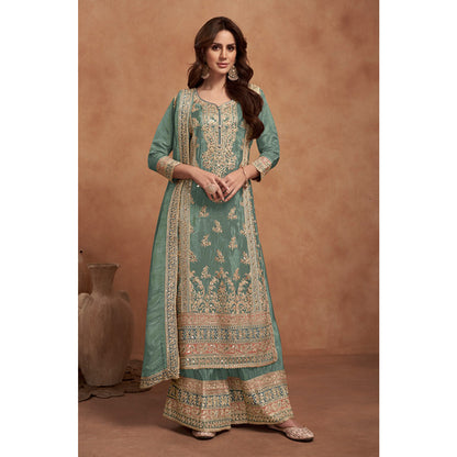 SHAFNUFAB Women's Georgette Ethnic Wear for WomenSemi StitchedSalwarSuit    SF271147