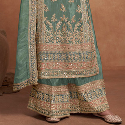 SHAFNUFAB Women's Georgette Ethnic Wear for WomenSemi StitchedSalwarSuit    SF271147